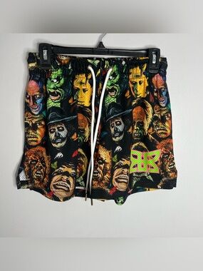 Ryoko Rain Mesh Shorts Men Small Multicolor Halloween Haunted Scary